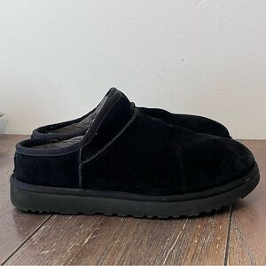 UGG Classic Slippers Black Suede Womens size 10